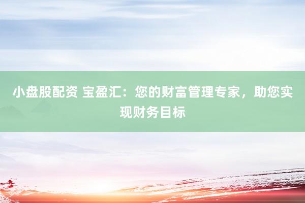 小盘股配资 宝盈汇：您的财富管理专家，助您实现财务目标