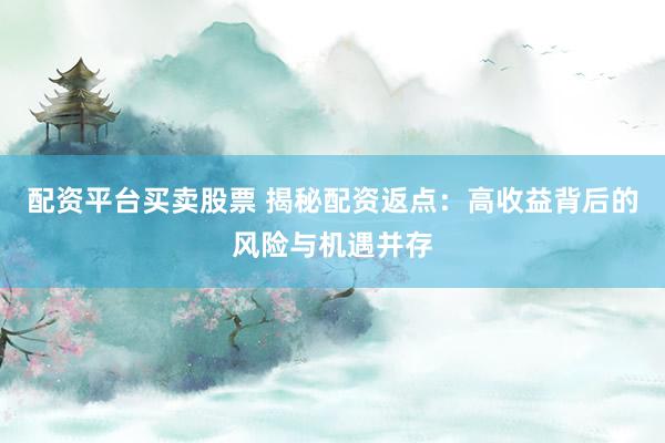 配资平台买卖股票 揭秘配资返点：高收益背后的风险与机遇并存