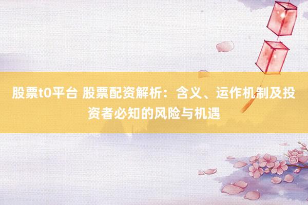 股票t0平台 股票配资解析：含义、运作机制及投资者必知的风险与机遇