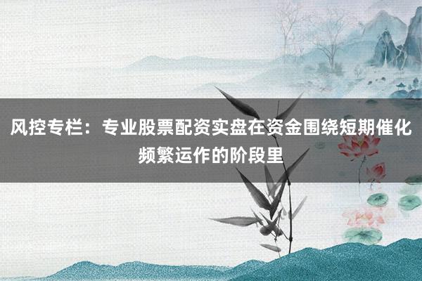 风控专栏:专业股票配资实盘在资金围绕短期催化频繁运作的阶段里