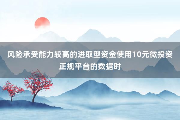风险承受能力较高的进取型资金使用10元微投资正规平台的数据时