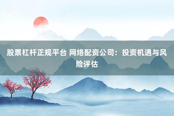 股票杠杆正规平台 网络配资公司：投资机遇与风险评估